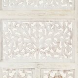 Sobna pregrada s 4 panela bijela 160x165 cm masivno drvo manga | Eponuda.com