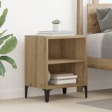 vidaXL Nočne omarice 2 kosi Hrast 40x30x50 cm inženirski les | Shoptok.si