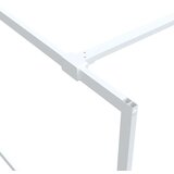 Pregrada za tuš bijela 100 x 195 cm s prozirnim staklom ESG | shoptok.hr