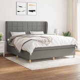  Okvir kreveta s oprugama i madrac svjetlosivi 180x200cm tkanina | shoptok.hr