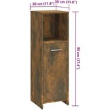  Kopalniška omarica dimljeni hrast 30x30x95 cm inženirski les, (20671598) | Shoptok.si