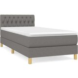  Box spring postelja z vzmetnico temno siva 90x190 cm blago, (20726608) | Shoptok.si