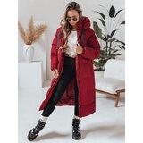DStreet Kurtka damska zimowa długa pikowana COZYSEASON bordowa | Shoptok.si