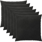  Presvlaka za jastuk 6 pcs HEERLEN Crna 55 x 55 cm Baršun | shoptok.hr