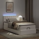 vidaXL Okvir kreveta s madracem čisto bijela 90x190cm umjetna koža | shoptok.hr