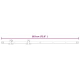  Komplet za klizna vrata 183 cm čelični bijeli | Eponuda.com