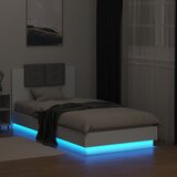 Okvir za krevet s uzglavljem i LED svjetlima bijeli 90x190 cm | Eponuda.ba