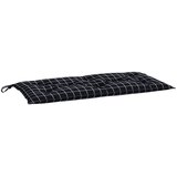  Jastuk za vrtnu klupu crni karirani 100x50x7 cm tkanina Oxford | shoptok.hr