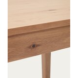 Kave Home Raztegljiva jedilna miza z mizno ploščo v hrastovem dekorju v naravni barvi 80x160 cm Yain – | Shoptok.si
