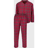 MEN-A Dolga flanelasta pižama Festive Red | Shoptok.si