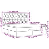  Otomanski posteljni okvir z vzmetnicami roza 180x200cm žamet, (21653300) | Shoptok.si