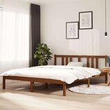  Posteljni okvir medeno rjav iz trdnega lesa 150x200 cm 5FT, (20647785) Cene