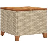  Vrtni stol bež 45 x 45 x 37 cm od poliratana i bagremovog drva | Eponuda.ba