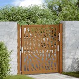 vidaXL Vrtna vrata 105x105 cm preperevanje oblikovanje jeklene sledi Cene
