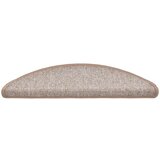  Prostirke za stepenice 30 kom 56x17x3 cm svijetlosmeđe poluokrugle | shoptok.hr