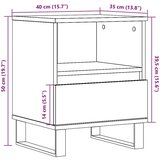 vidaXL Noćni ormarići 2 kom Staro drvo 40x35x50 cm Konstruirano drvo | shoptok.hr