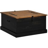  Škrinja za pohranu HALDEN crna 91x91x47 cm puno drvo bor | Eponuda.com
