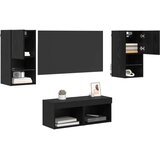 TV zidni ormari Zidne 4 pcs Crni hrast Konstruirano drvo | Eponuda.ba