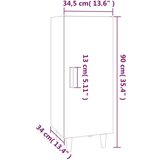  Komoda crna 34 5 x 34 x 90 cm od konstruiranog drva | shoptok.hr