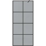  Zid za walk-in tuš Crna 90 x 195 cm Staklo otporno na udarce | shoptok.hr