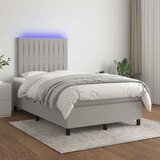  box spring s madracem LED svjetlosivi 120x200 cm tkanina | shoptok.hr