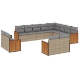  12-dijelni set vrtnih sofa od poliratana s jastucima bež | shoptok.hr
