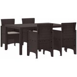 Vrtni set za objed 5 pcs Smeđa Polt ratan | shoptok.hr