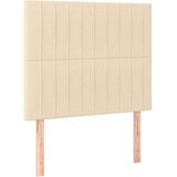 vidaXL Box spring postelja z vzmetnico LED krem 90x190 cm bl | Shoptok.si