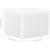  Bočni stol bijeli 54 x 54 x 36,5 cm plastični | shoptok.hr