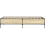  Okvir za krevet boja hrasta 100x200cm konstruirano drvo i metal | shoptok.hr