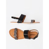 Shelvt Black sandals with a decorative strap | Shoptok.si
