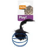Karlie Mačja igrača mrežasta žogica s plišasto miško - 1 kos