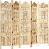 vidaXL sobna pregrada s 5 panela 200 x 165 cm od masivnog drva manga | shoptok.hr