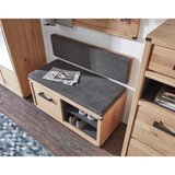 Linea Natura garderobna klop barve grafita, hrast artisan | Shoptok.si