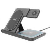 Gembird TA-WPC31S-01-BK Sklopivi bežièni punjaè 3 u 1, 15 W, Samsung sat, crni | Eponuda.com