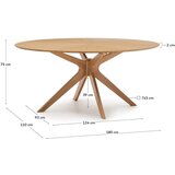 Kave Home Blagovaonski stol s pločom stola u dekoru hrasta 110x180 cm Naanim – | shoptok.hr