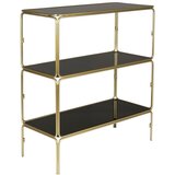 White Label Črn/v zlati barvi kovinski regal 80x89x35 cm Liah – | Shoptok.si