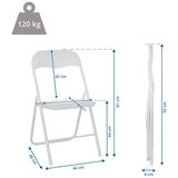 MID.YOU Zložljiv Stol Tudela Basic, Bela | Shoptok.si