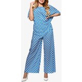 Resti Blue women's pleated patterned set - Clothing | Shoptok.si