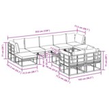 vidaXL Sjedeća garnitura za vrt 10 pcs Crna 70 x 70 x 32 cm Aluminij | shoptok.hr