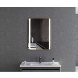 Hydra PRAVOUGAONO LED OGLEDALO SA ZLATNIM RAMOM 80x60 DH-6080BLMG