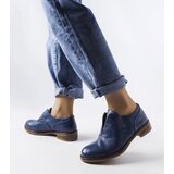 Gemre Navy eco-leather lace-up shoes Burdett | ePonuda.com
