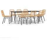  9-dijelni vrtni blagovaonski set od poliratana | shoptok.hr