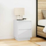  Noćni ormarić s LED svjetlima bijeli 38x34x50 cm | Eponuda.com
