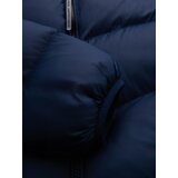 Ombre Men's long quilted jacket with large pockets - beige | shoptok.hr