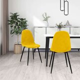  Blagovaonske stolice 2 kom boja senfa baršunaste | shoptok.hr