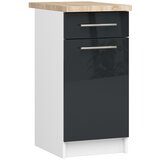 AKORD OLIWIA S40 SZ1 Kabinet + BELA / GRAFITNI GLOSS Vrh, (21713710) | Shoptok.si