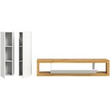 MID.YOU Dnevni Regal Tango, Barva Hrasta, Bela, 3-Delni | Shoptok.si