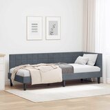  Kutni okvir kreveta Tamno siva 80 cm x 200 cm Baršun | shoptok.hr