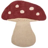 Rdeča volnena otroška preproga 85x90 cm Mushroom –